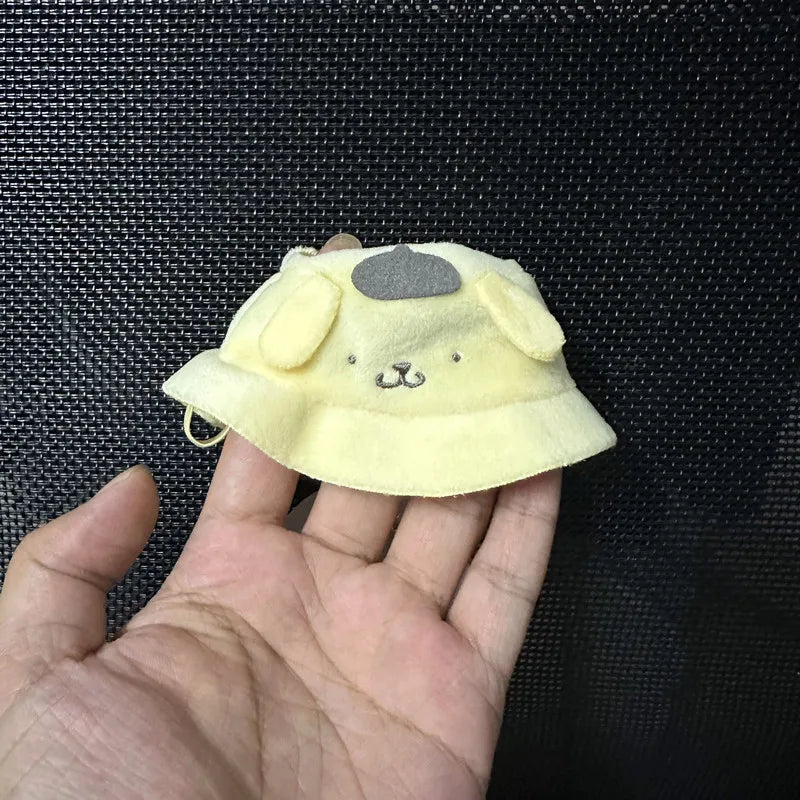Sanrio Decorative Hat Keyring Kawaii Kuromi Cinnamoroll Hello Kitty Doll Pendant Collectible Ornament Toy Accessories Charm Gift