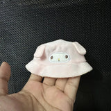 Sanrio Decorative Hat Keyring Kawaii Kuromi Cinnamoroll Hello Kitty Doll Pendant Collectible Ornament Toy Accessories Charm Gift