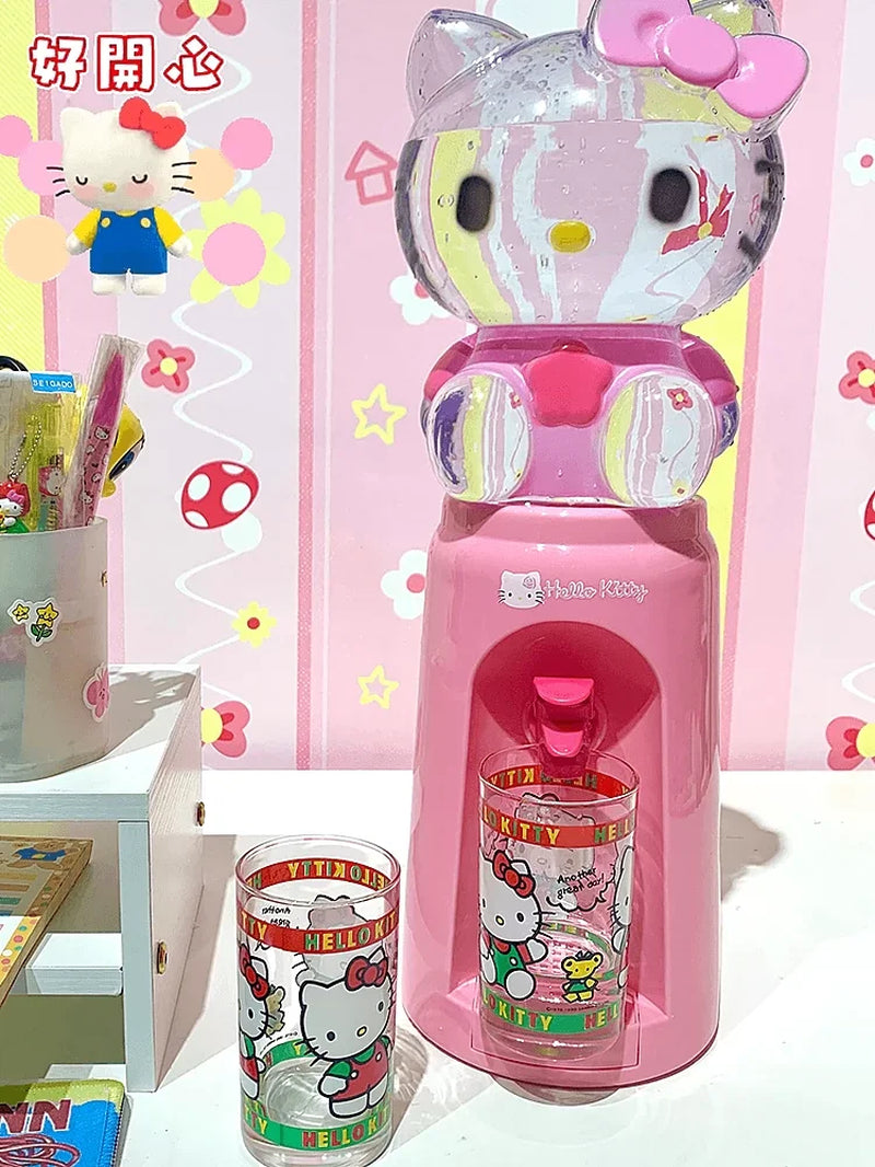 New 2L Kawaii Cartoon Hello Kitty Melody Desktop Water Dispenser Cute Beautiful Cup Large Capacity Toy Children Gift Customized