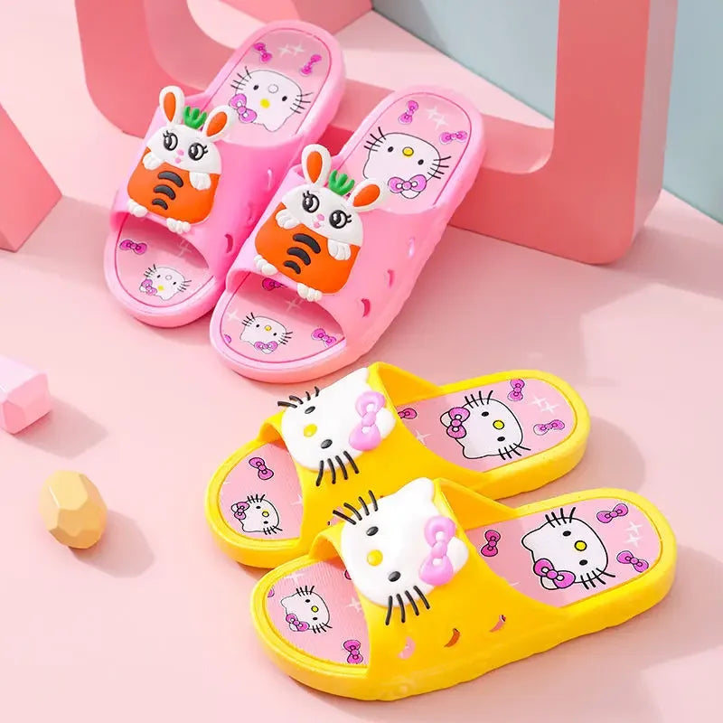 Hello Kitty Children'S Slippers Female Summer Waterproof Cute Sandals and Slippers