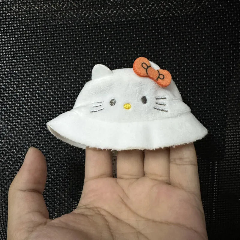 Sanrio Decorative Hat Keyring Kawaii Kuromi Cinnamoroll Hello Kitty Doll Pendant Collectible Ornament Toy Accessories Charm Gift